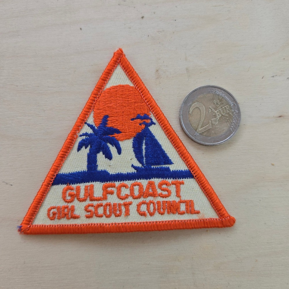 VTG GSA Patch Gulf Coast Council Florida Girl Scouts of the USA Sunset Sailboat